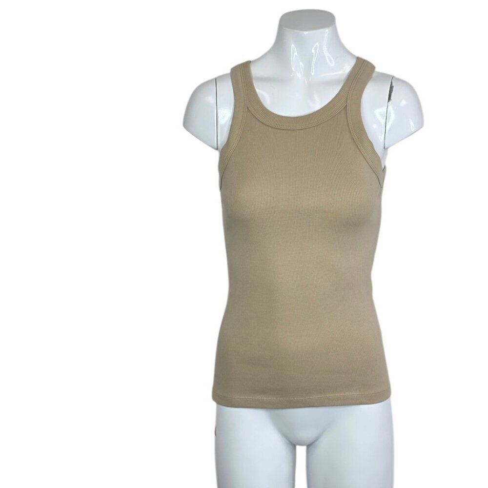 H&M Ribbed Wide Strap Tank Top, Basic, Casual, Size S